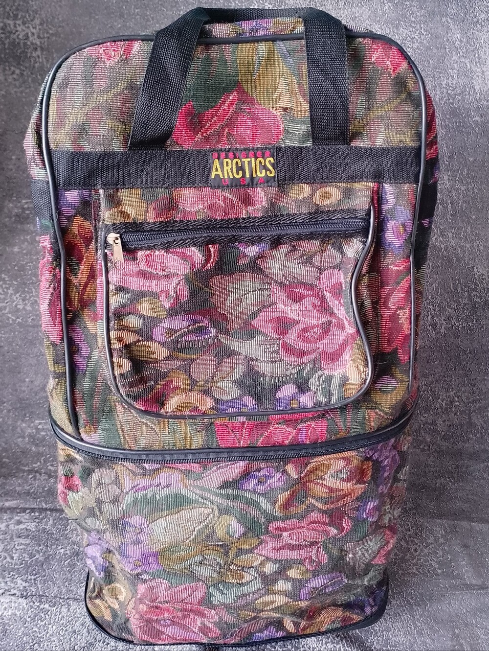 Vintage ARCTICS USA Floral Tote Travel Bag - Expandable - Picture 16 of 16